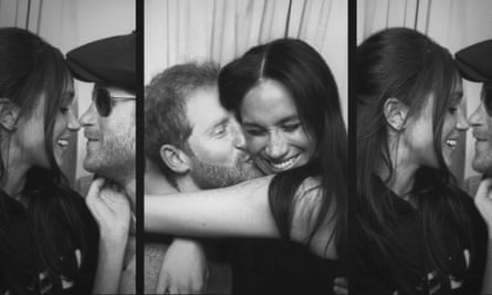 Prince Harry and Meghan, Duke and Duchess of Sussex, in a scene from the forthcoming documentary Harry & Meghan.