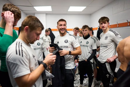 Macclesfield players in the dressing room