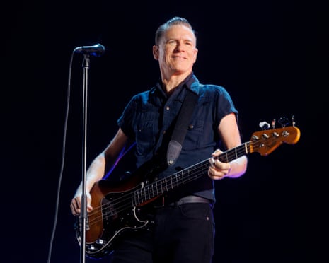 A musician plays the bass