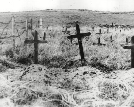 Russian graves on Longy Common during the second world war