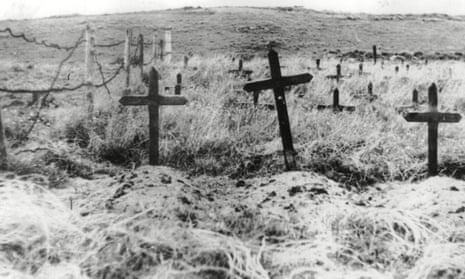 The graves of Russian prisoners at the Alderney camp.
