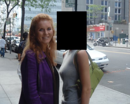 Sarah Ferguson and an unknown person, in an image from the Epstein files.