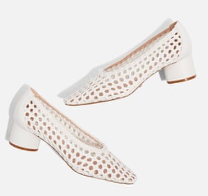 Joice woven mid heel shoes from Topshop.
