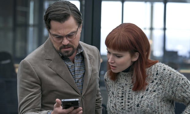 Leonardo DiCaprio (left) and Jennifer Lawrence in a scene from Netflix’s Don't Look Up.
