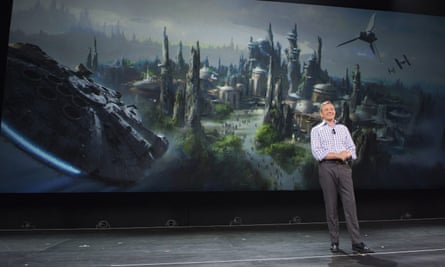 Bob Iger unveils the Star Wars-themed lands.
