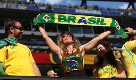 A Brazil instrumentality pinch a scarf astatine nan Morocco game