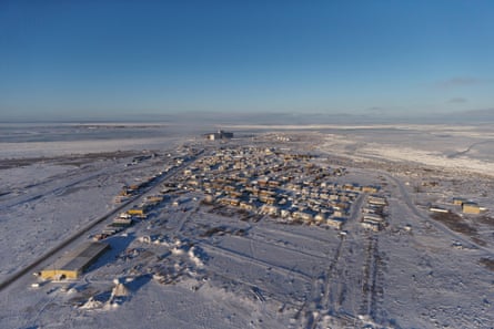 Aerial view of Churchill, Manitoba, Canada.