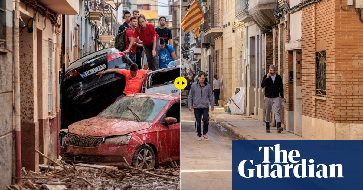 Floods in Valencia, Spain: then and now – in pictures