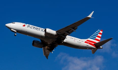 An American Airlines Boeing 737 Max 8.