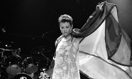 Dolores O’Riordan on stage in Dublin in 1995 at the peak of the Cranberries’ success.