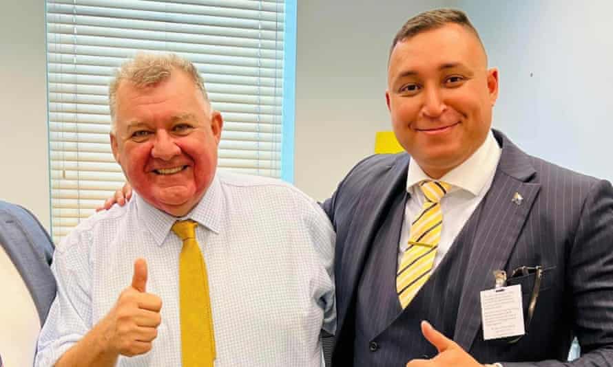 Craig Kelly (left) and Ralph Babet pictured in Canberra in February 2022.