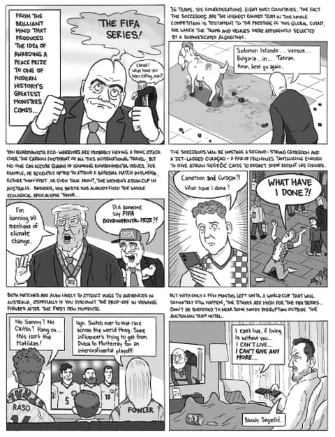 David Squires Fifa series comic, panel 1