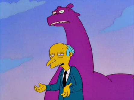 Mr Burns and the monster … The Simpsons.