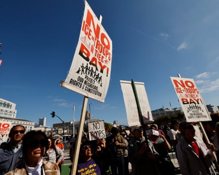A rally outside San Francisco city hall.