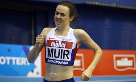 Athletics - Muller Indoor Grand Prix 2017 Barclaycard Arena, Birmingham - 18 Feb 2017
Laura Muir (GBR) during her record-breaking women’s 1000m event