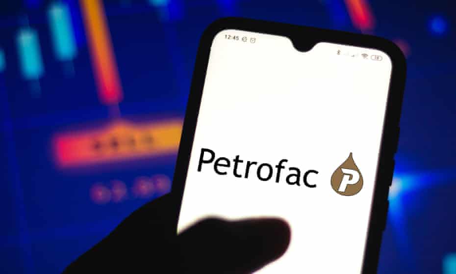 Petrofac logo on smartphone