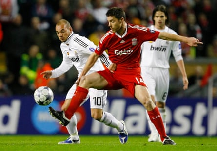 Xabi Alonso during Liverpool's Champions League clash with Real Madrid in March 2009. He moved to the Spanish club soon after