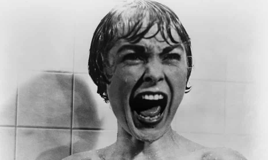 Scream queen … Janet Leigh in the infamous shower scene from Psycho