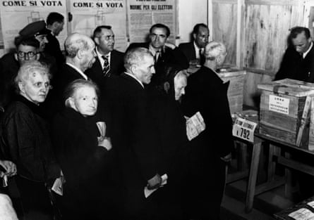 Voters in the Italian referendum, 2 June 1946.