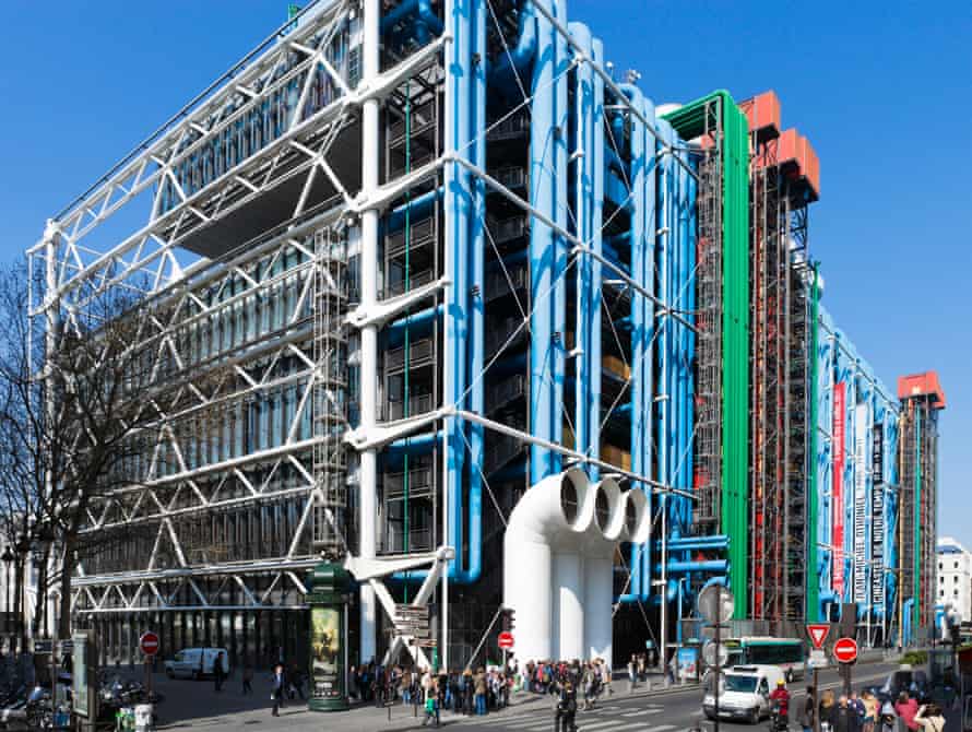 The Pompidou Centre in Paris, designed by Richard Rogers and Renzo Piano. Their sci-fi vision for the centre met initially with a frosty reception, but the architects were vindicated by the public reaction.