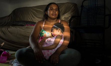 Inabela Tavares with her daughter, Gaziella, who was born with microcephaly after Inabela was infected by the Zika virus while pregnant