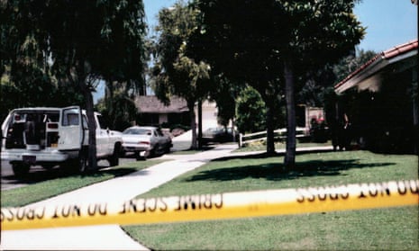 Crime-scene tape cordons off the Santa Barbara cul-de-sac where Cheri Domingo and Gregory Sanchez were murdered. Thirty years later, DNA connected the double homicide to the Golden State Killer.