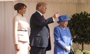 Melania Trump, Donald Trump and the Queen