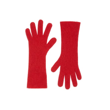 &Daughter rib cashmere gloves