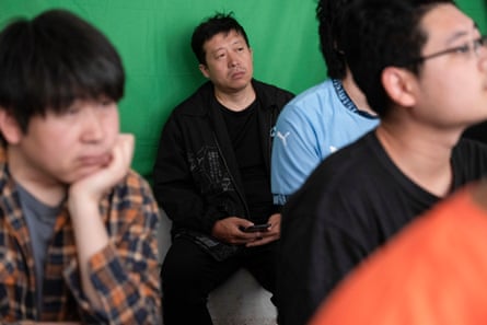 Students in a film class