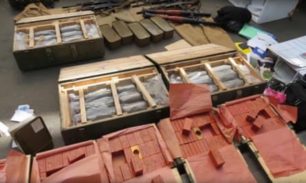 The alleged arms haul.