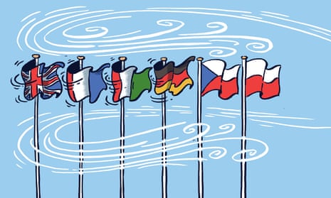 Winds swirl around European flags