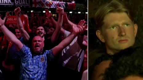 England fans erupt as Dutch fans rue Euro 2024 semi-final loss – video