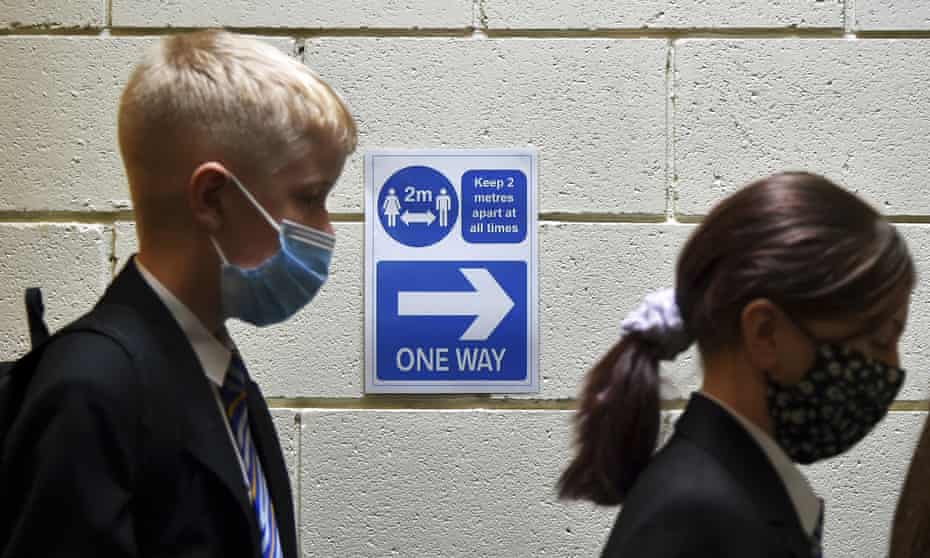 Last year secondary school pupils in England were asked to wear masks in classrooms at a high point of infections.