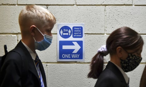 Last year secondary school pupils in England were asked to wear masks in classrooms at a high point of infections.