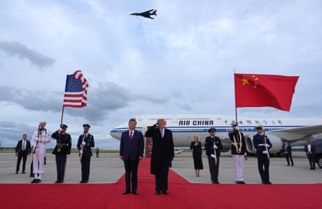 US China TrumpPresident Donald Trump salutes during a military flyover during an arrival ceremony with China’s President Xi Jinping at Joint Base Andrews, Md., Wednesday, Sept. 23, 2026.(AP Photo/Alex Brandon)