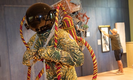 Yinka Shonibare’s Refugee Astronaut, the centrepiece of the Wellcome Foundation’s forthcoming Being Human exhibition.