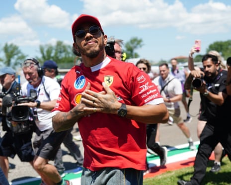 An amazing experience': Lewis Hamilton revels in support for Ferrari at Emilia-Romagna GP | Formula One | The Guardian