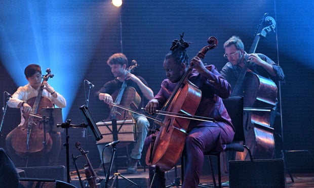 Abel Selaocoe and the Manchester Collective perform at the Queen Elizabeth Hall in London in April.