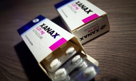 Xanax tablets in a box