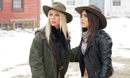 Tara Reid and Cassie Scerbo in The Last Sharknado: It’s About Time