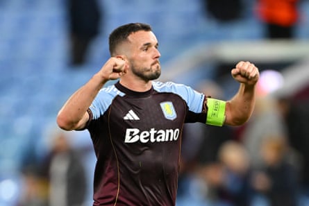John McGinn of Aston Villa celebrates.
