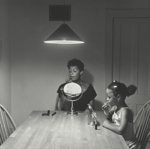 Untitled (Woman and Daughter With Makeup), 1990, by Carrie Mae Weems