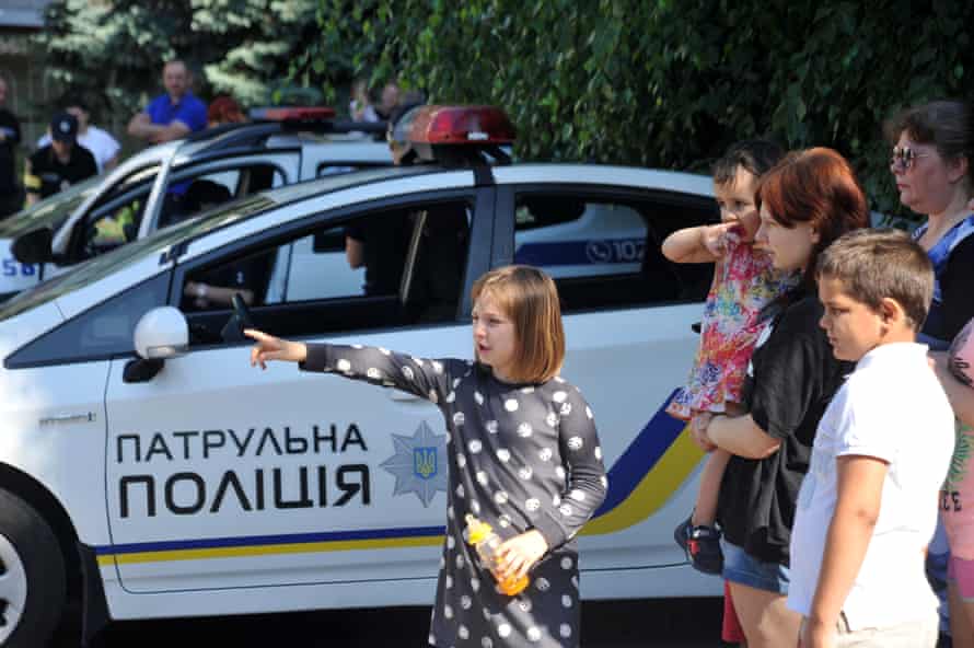 Internally displaced children attend a holiday on World Refugee Day, Zaporizhzhia, southeastern Ukraine.