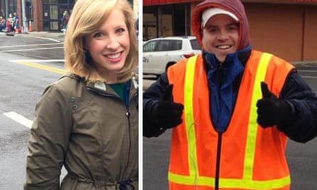 A composite photograph made available by WDBJ-TV shows reporter Alison Parker, left, and cameraman Adam Ward.