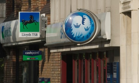 Lloyds and Barclays branches on a high street