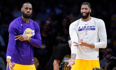 LeBron James, left, and Anthony Davis have carried the Lakers through a tumultuous season.