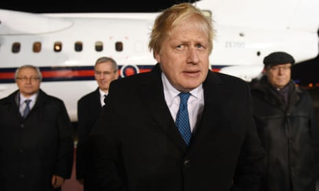 Boris Johnson arrives in Moscow for talks with Sergei Lavrov.