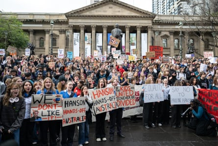 Anti-Hanson protest Melbounre