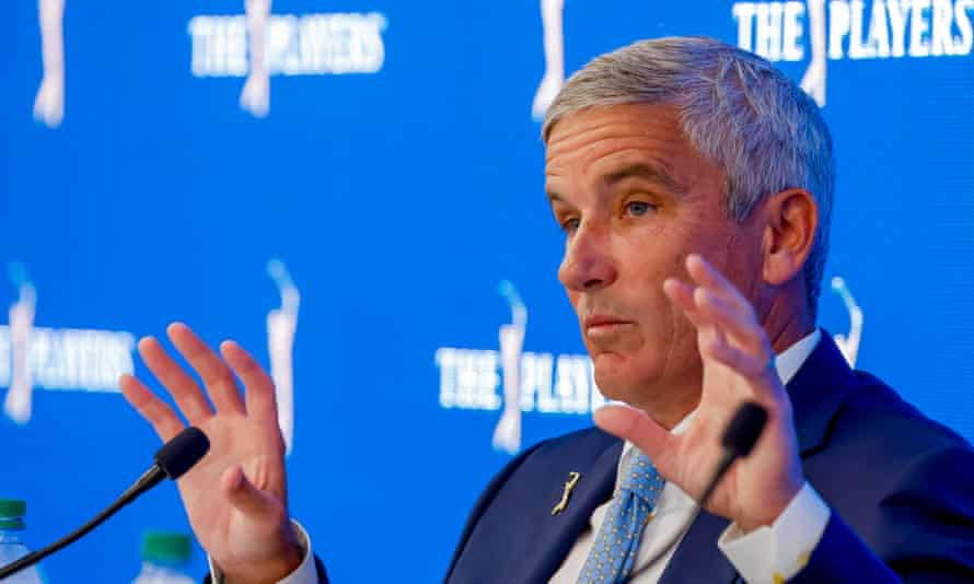 The PGA Tour commissioner, Jay Monahan, ‘would welcome a phone call’ from Phil Mickelson.