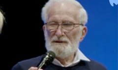 Screengrab of Australian surgeon Ken Elliott during an onstage interview at the Keswick Christian convention in Britain
